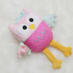 In the Hoop Olivia Owl Plush Softie Machine Embroidery Design Digital ITH Download