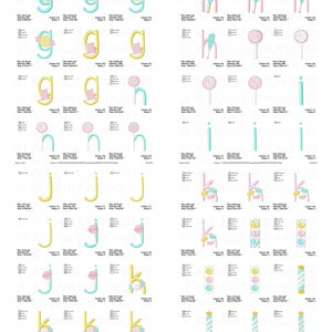 Sweet Tooth Monogram Font Machine Embroidery Alphabet Design Candy - Etsy