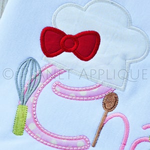 Lil Baker Applique Alphabet Monogram Font Machine Embroidery Design for Cooking Baking Cherries