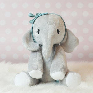 In the Hoop Evangeline Elephant Plush Softie Machine Embroidery Design Digital ITH Download