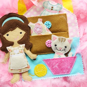 In the Hoop Maggie Cloth Doll Machine Embroidery Design Quiet Book Digital ITH Download