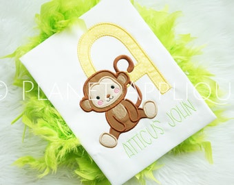 Monkey Business Monogram Font Machine Diseños de bordado