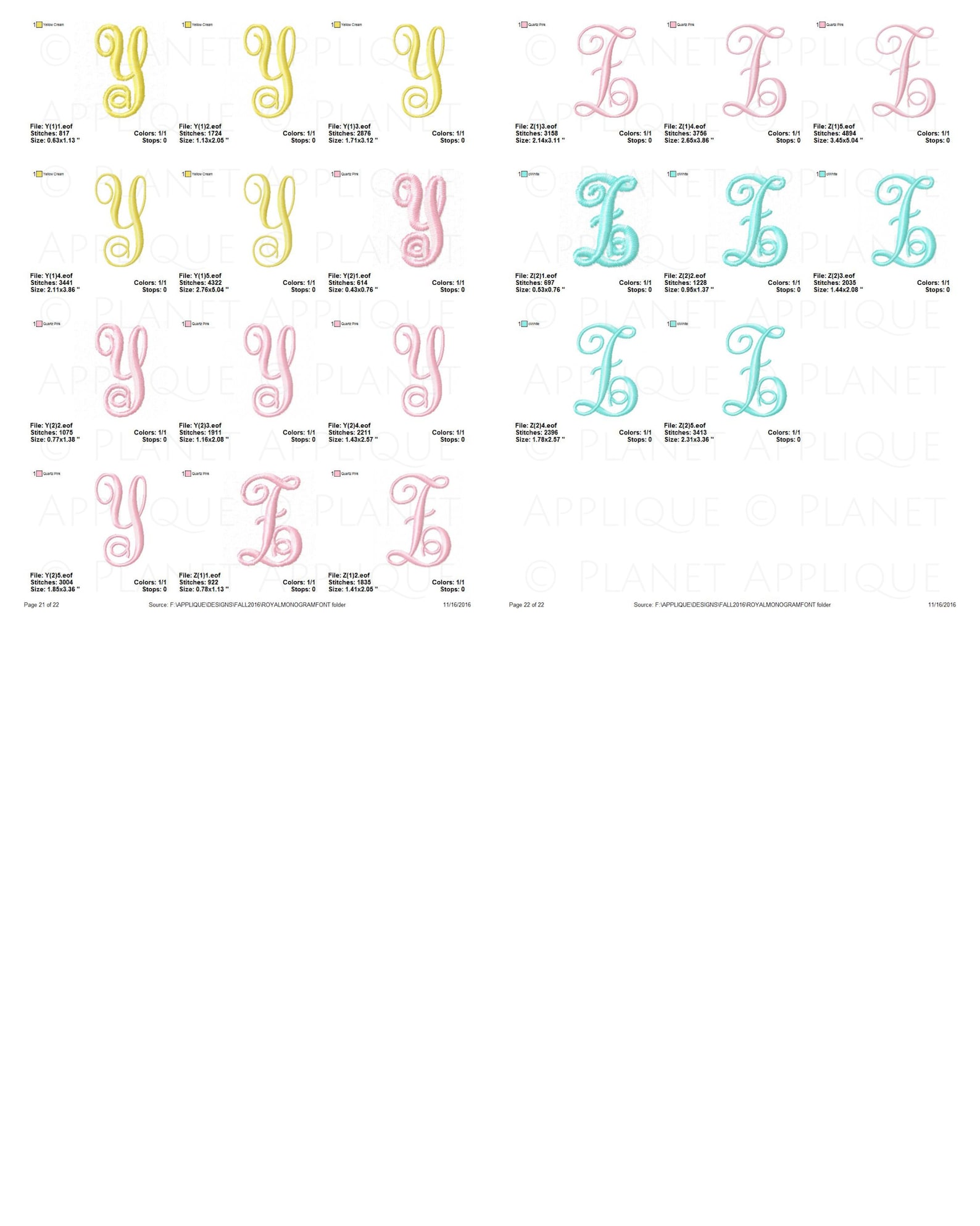 Royal Cursive Script Fancy Three Letter Monogram Font Machine ...