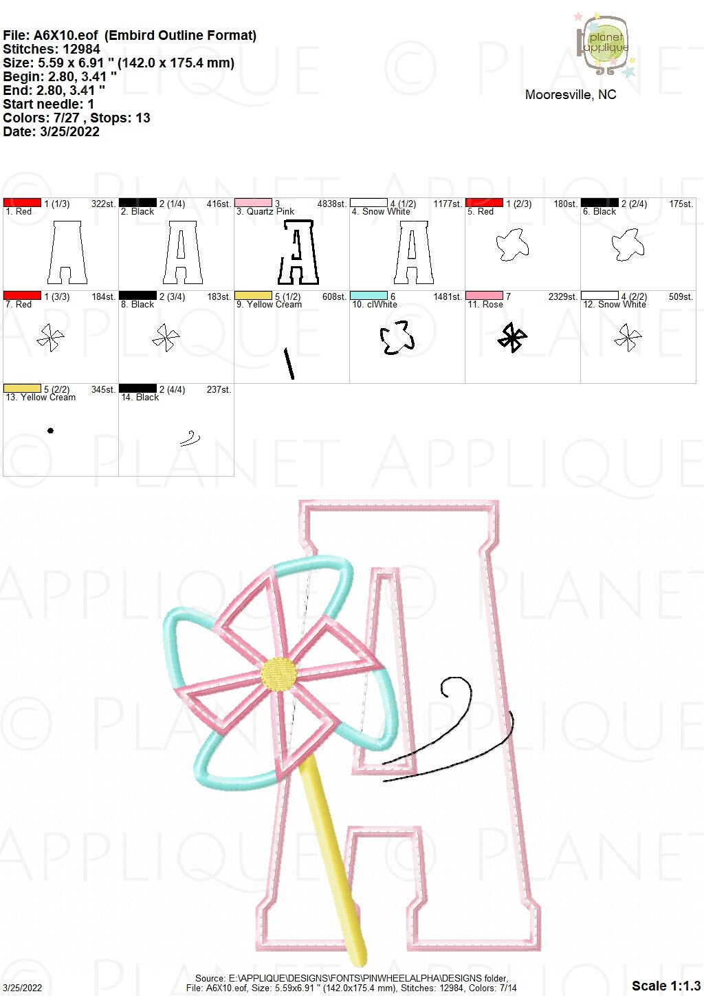 Pinwheel Applique Alphabet Monogram Font Machine Embroidery - Etsy