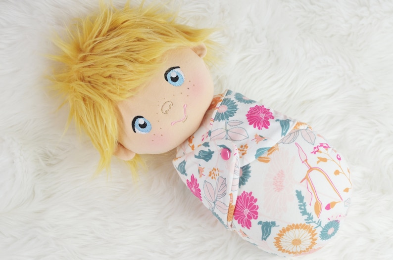 In the Hoop Swaddle Sweetie Baby Cloth Doll Plush Softie Etsy