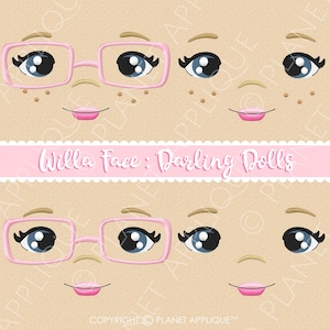 In the Hoop Willa Cloth Rag Doll Embroidery Face Designs