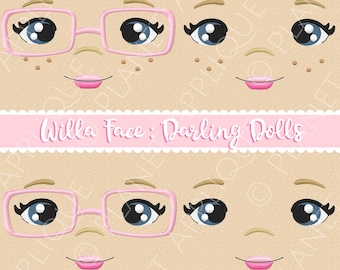 In the Hoop Willa Cloth Rag Doll Embroidery Face Designs
