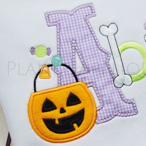Trick or Treat 2 Applique Alphabet Halloween Monogram Font Machine Embroidery Designs
