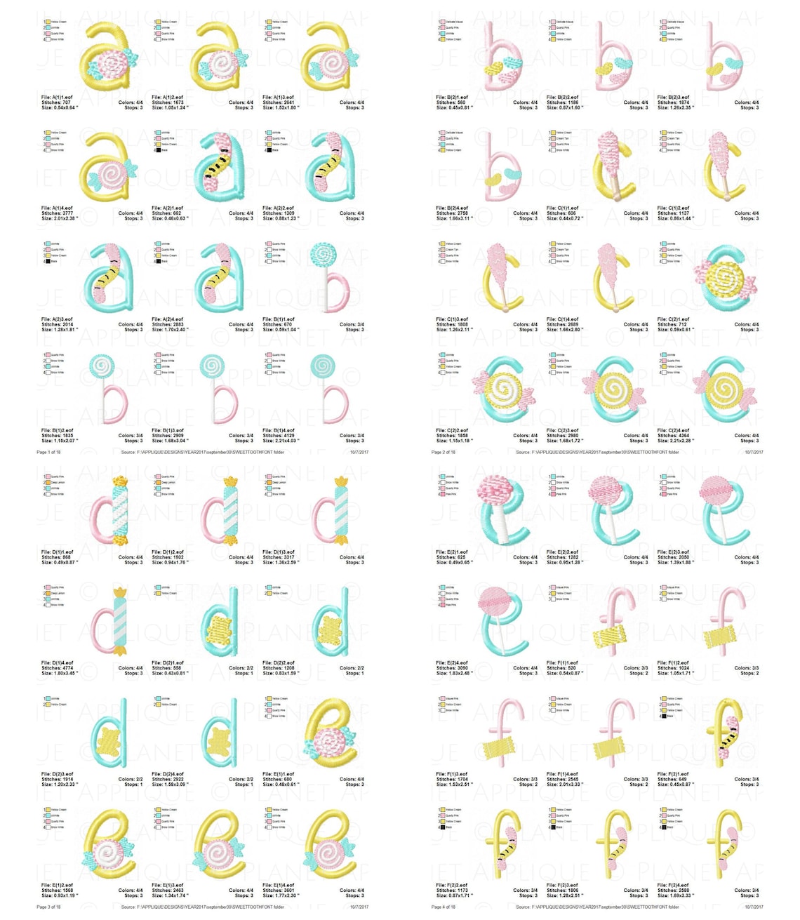 Sweet Tooth Monogram Font Machine Embroidery Alphabet Design - Etsy