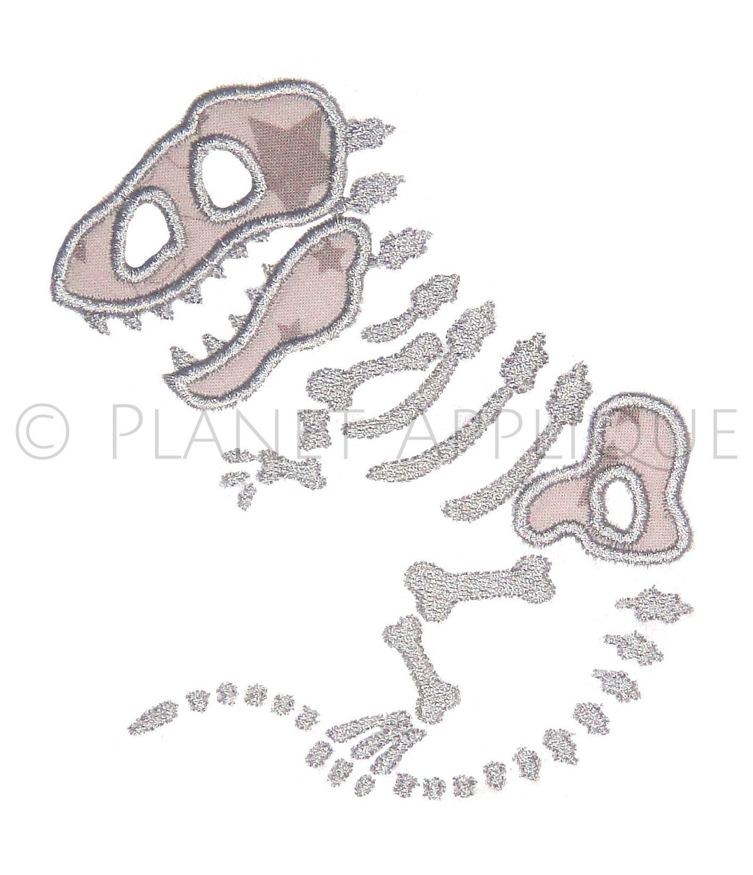 Trex Dinosaur Skeleton Bones Applique Machine Embroidery Design - Etsy