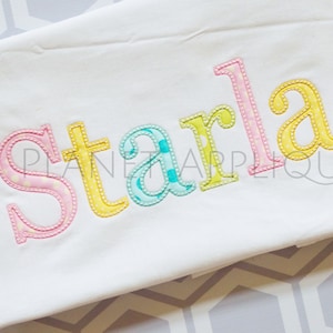 Starla Lettre UnIe Applique Alphabet Monogramme Font Machine Broderie Design