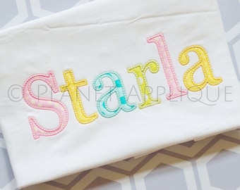 Starla Lettre UnIe Applique Alphabet Monogramme Font Machine Broderie Design