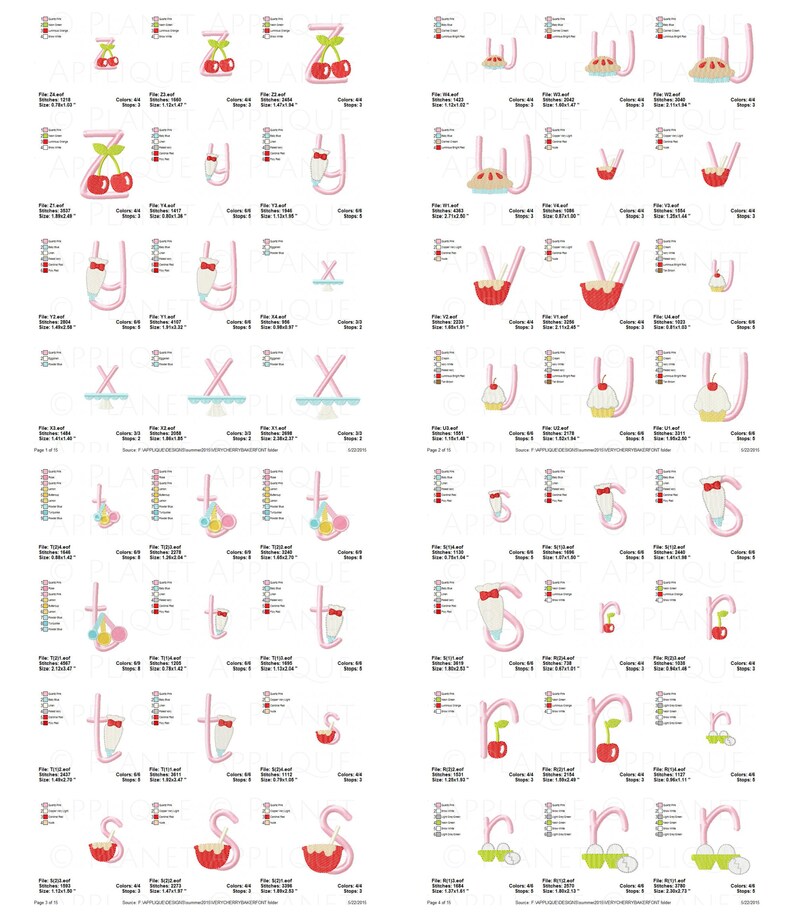 Very Cherry Baker Monogram Font Alphabet Machine Embroidery Design - Etsy
