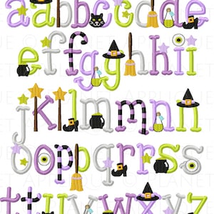 Bewitched Alphabet Halloween Monogram Font Machine Embroidery Designs ...