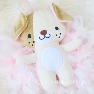 In the Hoop Fido Puppy Dog Plush Softie Design For Machine Embroidery Digital ITH Download