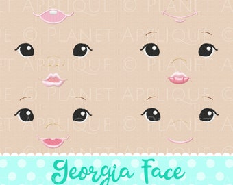 In the Hoop Georgia Cloth Baby Doll Machine Embroidery Face Designs