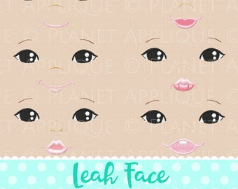 In the Hoop Leah Cloth Baby Doll Machine Embroidery Face Designs