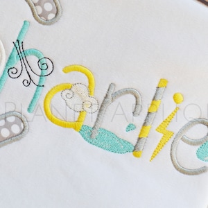 Sunshine Monogram Font Machine Embroidery Design Spring Weather