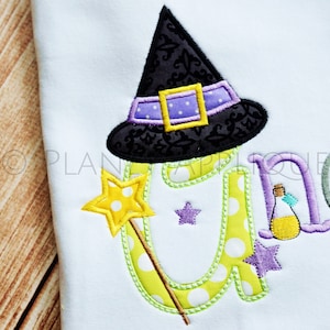 Witchy Witches Hat Alphabet Halloween Monogramm Schrift Maschinenstickerei Designs