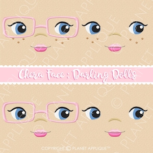 In the Hoop Chera Cloth Rag Doll Embroidery Face Designs