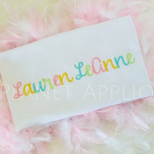 Lauren Cursive Script Monogram Font Alphabet Machine Embroidery Designs