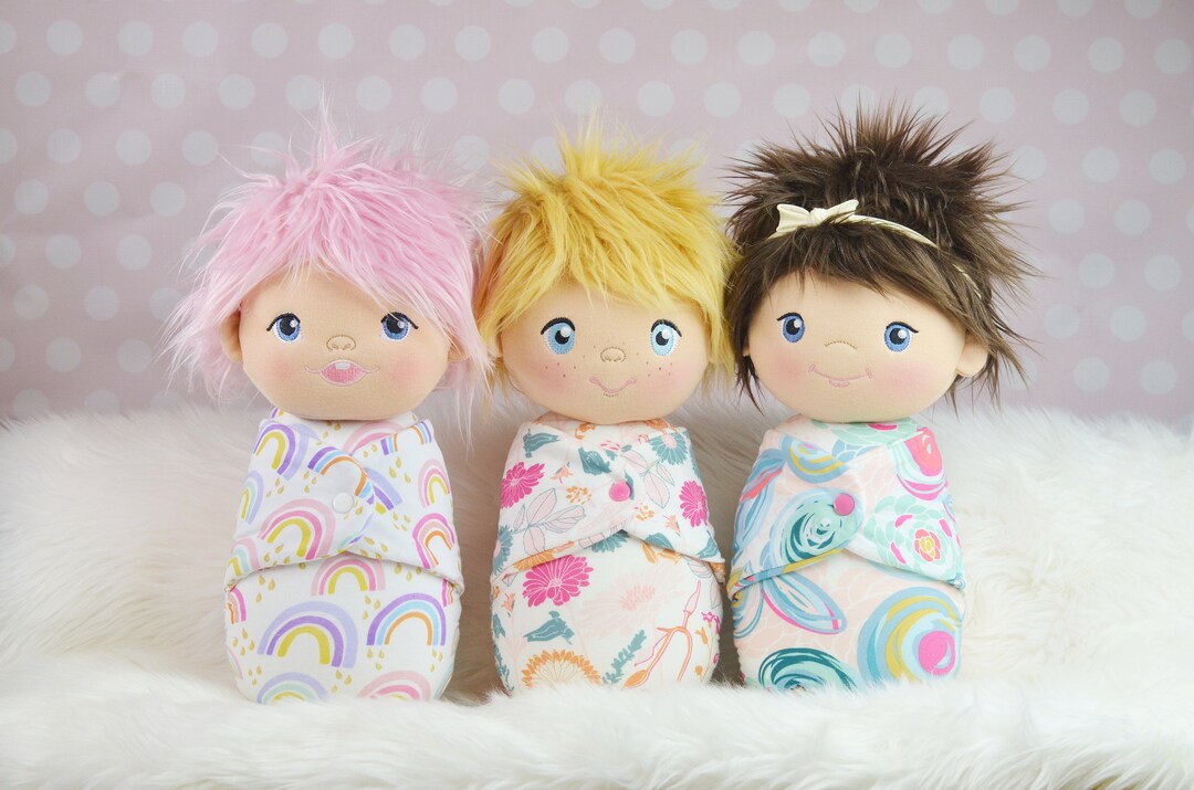 In the Hoop Swaddle Sweetie Baby Cloth Doll Plush Softie Machine