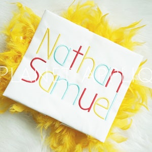 Nathan Monogram Font Alphabet Machine Embroidery Design Plain Letter