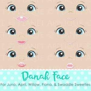 In the Hoop Danah Cloth Baby Doll Machine Embroidery Face Designs