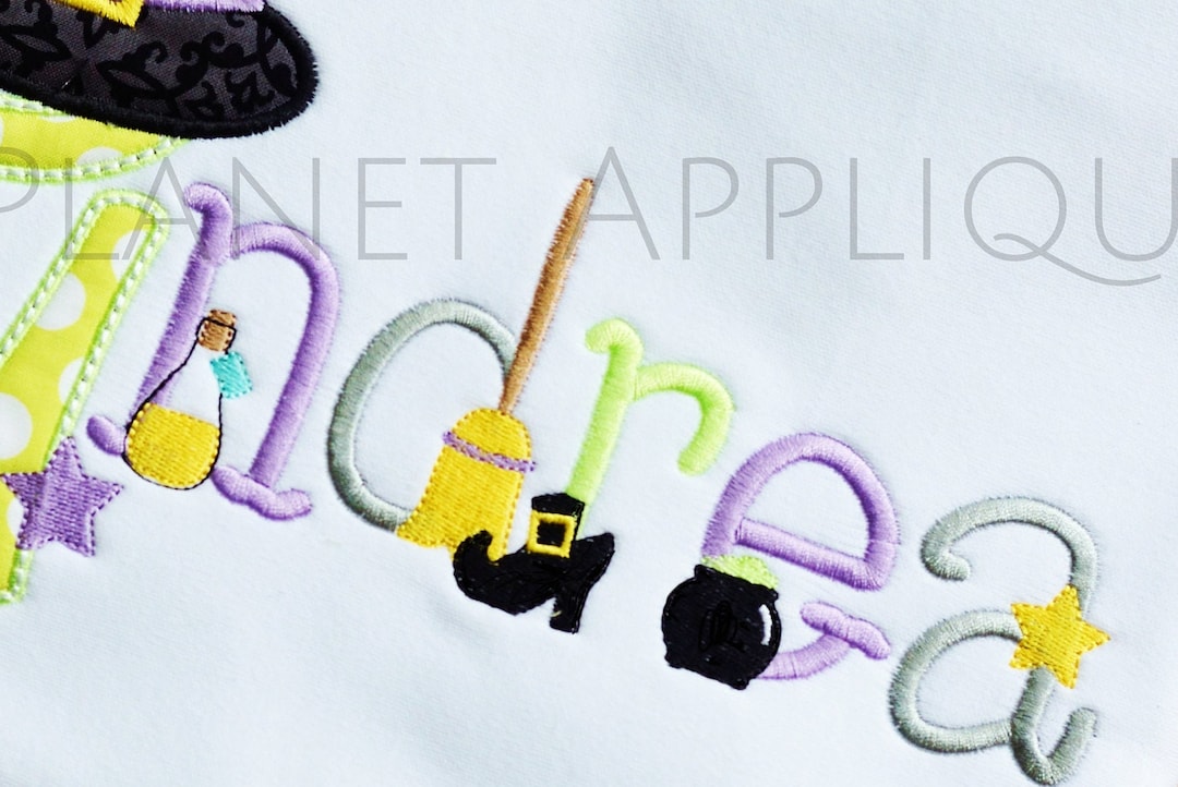 Bewitched Alphabet Halloween Monogram Font Machine Embroidery Designs ...