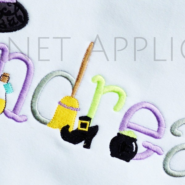 Bewitched Alphabet Halloween Monogram Font Machine Embroidery Designs