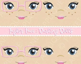 In the Hoop Taylor Cloth Rag Doll Embroidery Face Designs