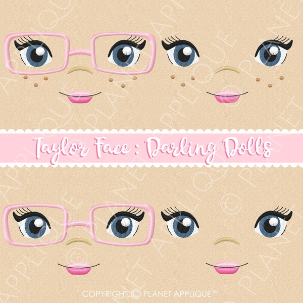 In the Hoop Taylor Cloth Rag Doll Embroidery Face Designs