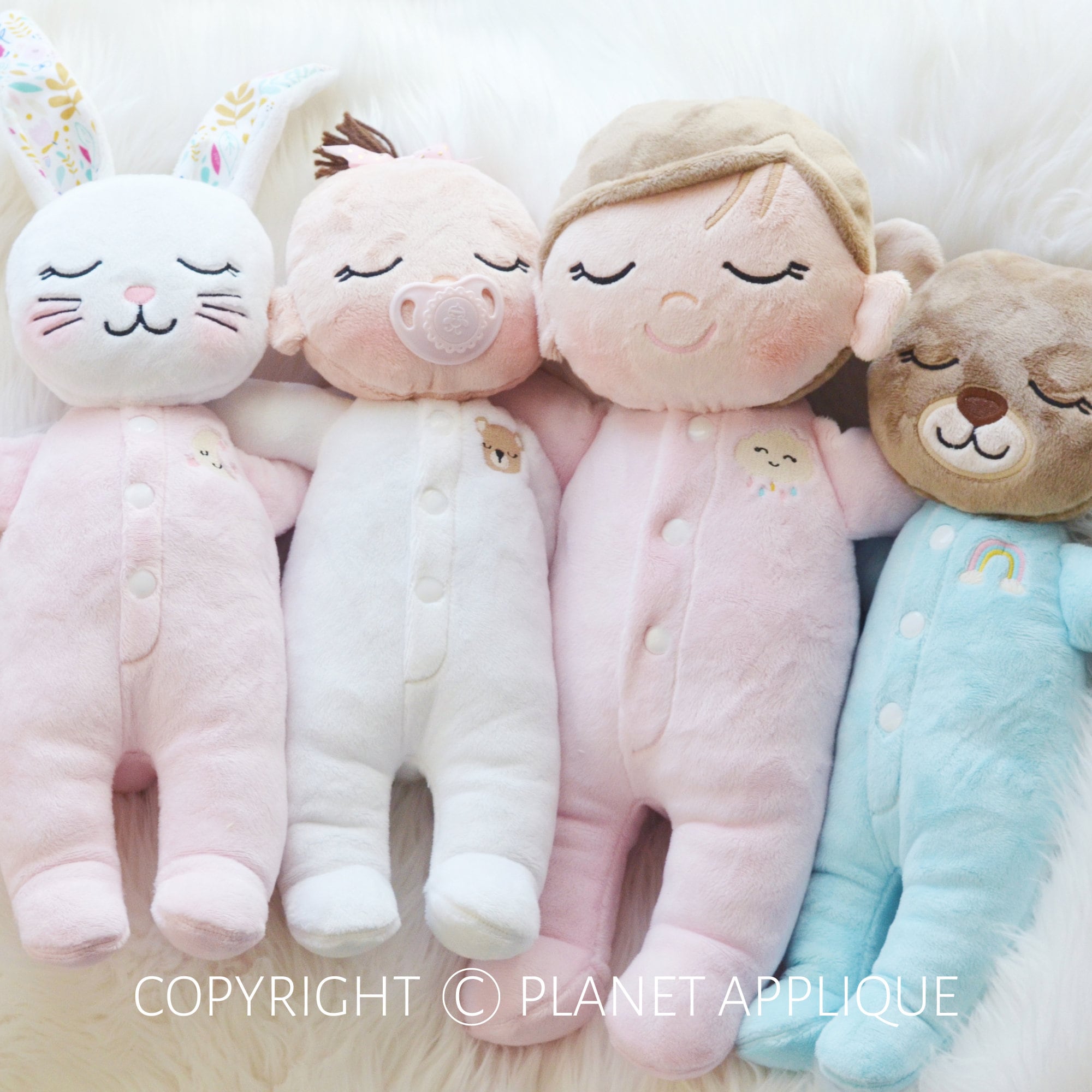 In the Hoop Snuggle Baby Cloth Doll SET Plush Softie Machine Etsy UK