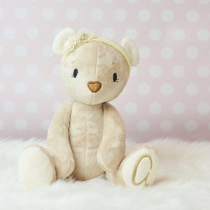 In the Hoop Charlotte Teddy Bear Plush Softie Machine Embroidery Design Digital ITH Download