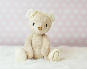 In the Hoop Charlotte Teddy Bear Plush Softie Machine Embroidery Design Digital ITH Download