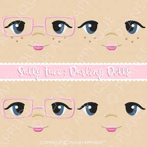 In the Hoop Sally Cloth Rag Doll Embroidery Face Designs
