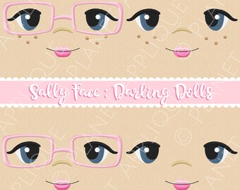 In the Hoop Sally Cloth Rag Doll Embroidery Face Designs