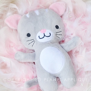 In the Hoop Felix Kitty Cat Plush Softie Design For Machine Embroidery Digital ITH Download