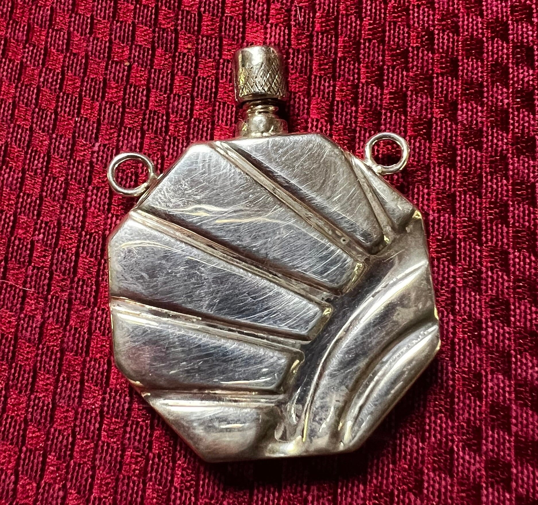 Sterling silver perfume bottle pendant - Etsy 日本