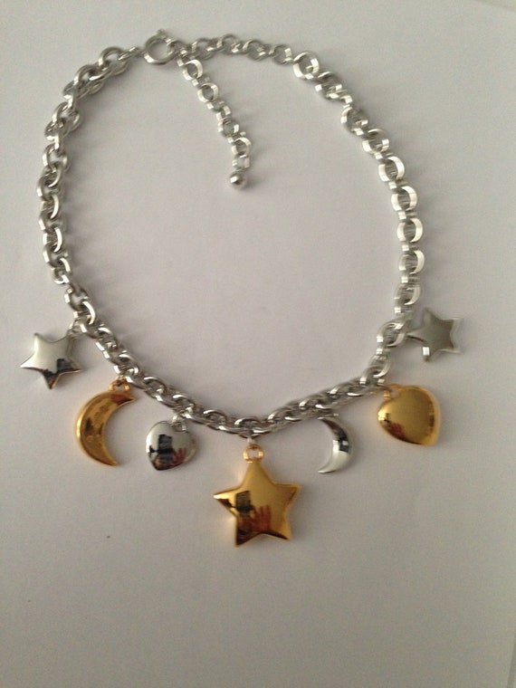 Stars hearts and moons adjustable mixed gold and s