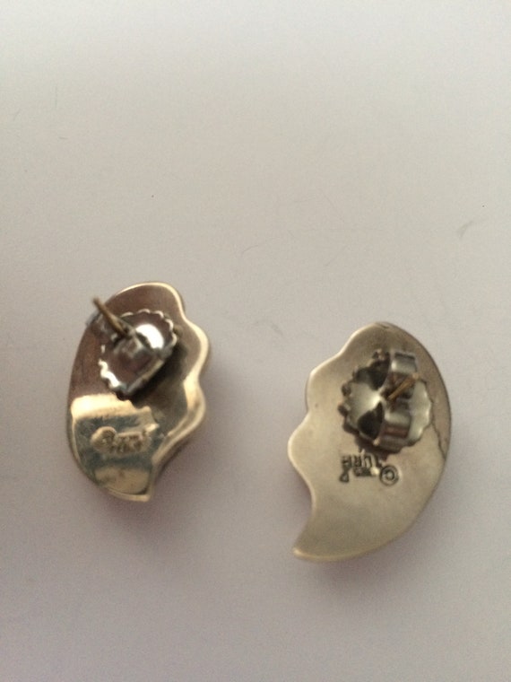 Designer sterling silver Earrings stamped .925 wi… - image 3