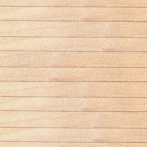 May include: A close-up shot of a light-colored wooden surface. The wood is arranged in horizontal planks, with visible grain and subtle variations in tone. The planks are evenly spaced, creating a clean and organized appearance.