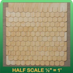 Half Scale Laser Cut Fishscale Speed Shingle Strips by Greenleaf Dollhouses