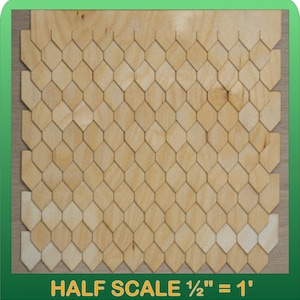Half Scale Laser Cut Diamond Shaped Speed Shingle Strips by Greenleaf Dollhouses