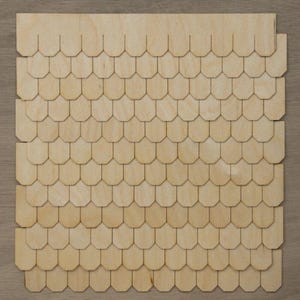 Octagon Style Miniature Dollhouse Shingles - 1:12 Scale Laser Cut Speed Strips by Greenleaf Dollhouses