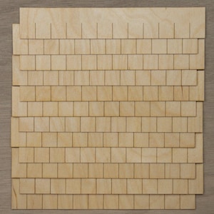 Rectangular Style Miniature Dollhouse Shingles - 1:12 Scale Laser Speed Strips by Greenleaf Dollhouses