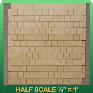 Half Scale Laser Cut Rectangular Speed Shingle Strips by Greenleaf Dollhouses