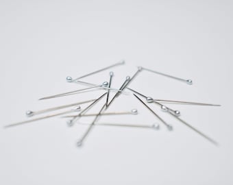 10x The Mini Silver Stainless Steel Thin Hijab Pins