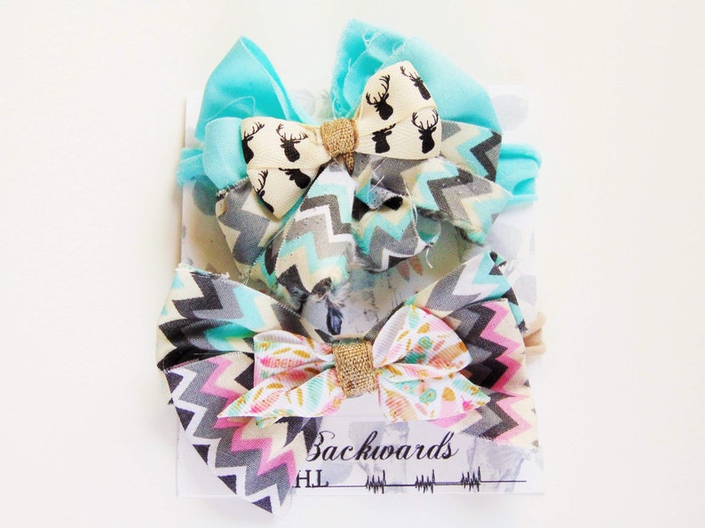Nylon Baby HeadbandsHandmade AccessoriesFeathersDeerBaby Shower Gifts