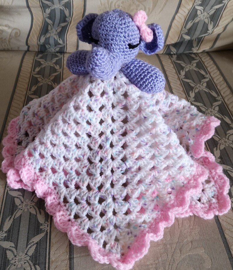 Elephant Snuggle Blanket Sweet and Cuddly Gift Lilac Pink & Etsy UK